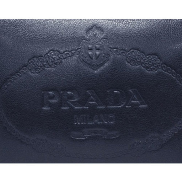 Prada Shoulder Bag Glace'Calf Baltico Calf Navy - Picture 3 of 9